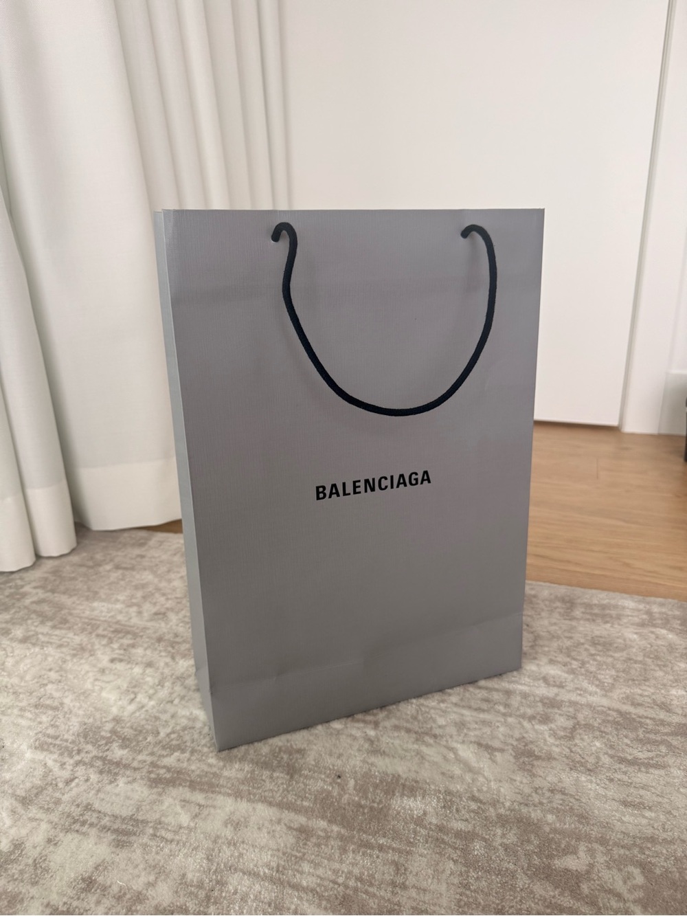 Balenciaga Grey Shopping Bag - Signature Logo